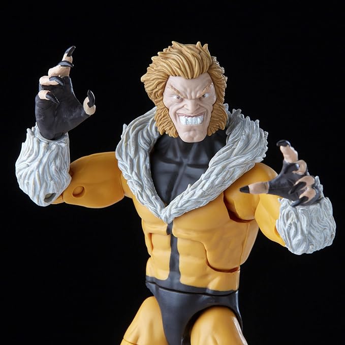 Marvel Legends Series X-Men Sabretooth Action Figure 6-Inch Collectible Toy, 3 Build-A-Figure Part - Figurio