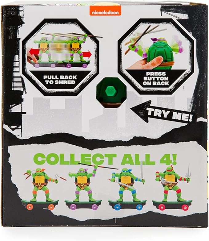 Teenage Mutant Ninja Turtles 5" Sewer Shredders Donatello Classic Edition for Ages 3+ - Shred & Battle with Bo Staff - Collect All 4! - Figurio