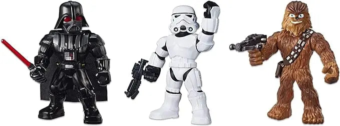 STAR WARS Galactic Heroes Mega Mighties 3-Pack -- Stormtrooper, Darth Vader, and Chewbacca 10-Inch Action Figures, Kids Ages 3 and Up (Amazon Exclusive) - Figurio