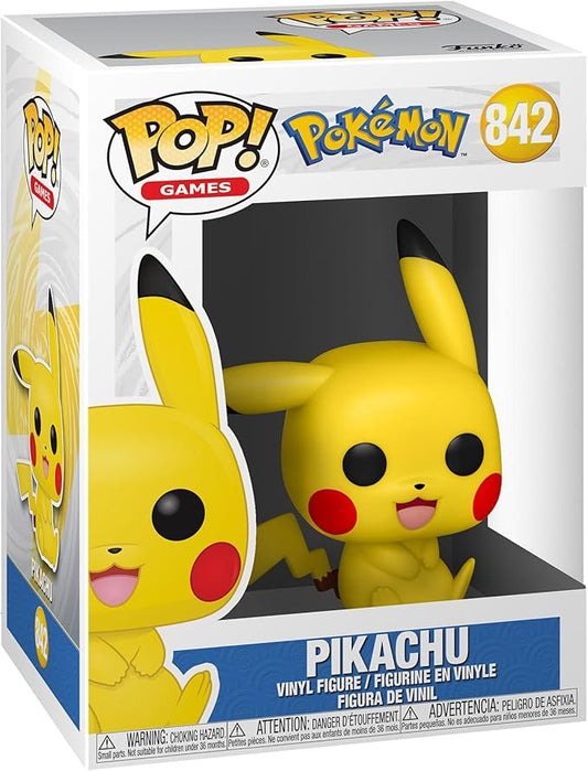 Funko POP Pop! Games: Pokemon - Pikachu (Sitting), 3.75 inches Multicolor 56307 - Figurio