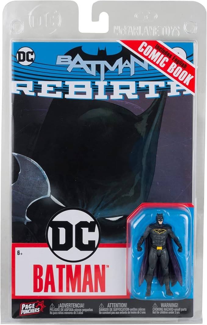 McFarlane Toys - DC Direct Page Punchers Batman 3in Figure with Rebirth Comic - Figurio