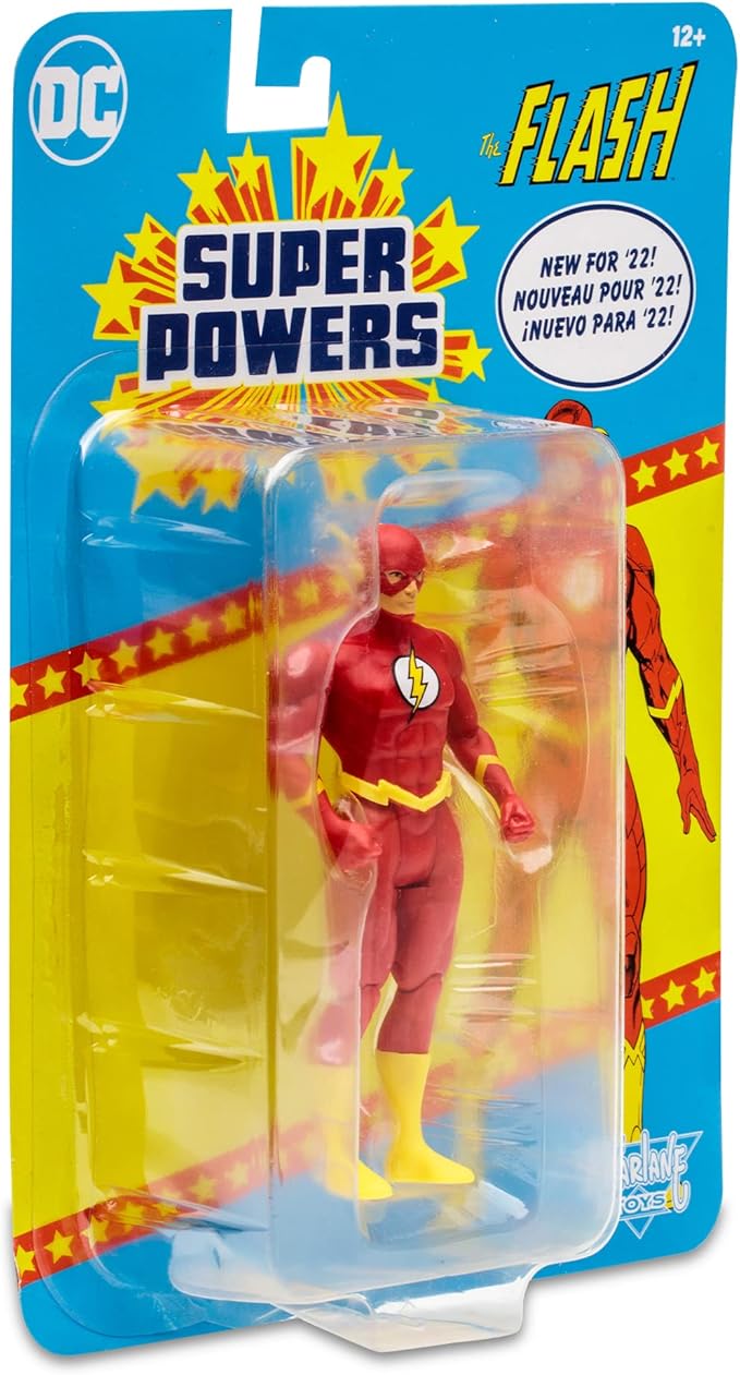 McFarlane Toys, DC Multiverse, 5-inch DC Rebirth Super Powers The Flash Action Figure with 5 Points of articulations, Collectible DC Retro 1980’s Super Powers Line Figure – Ages 12+ - Figurio