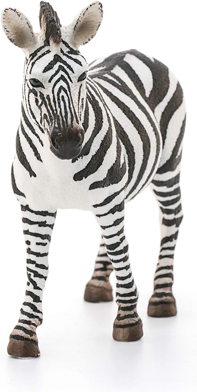 Schleich Wild Life Realistic Female Zebra Figurine - Authentic and Highly Detailed Wild Animal Toy, Durable for Education and Fun Play for Kids, Perfect for Boys and Girls, Ages 3+ - Figurio