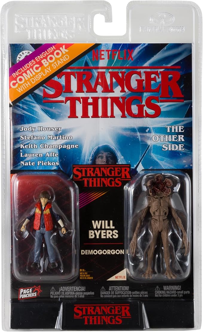 McFarlane Toys - Stranger Things Page Punchers 2pk Will Byers and Demogorgon 3in Action Figures with Comic - Figurio