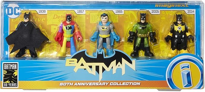 Fisher-Price Imaginext DC Super Friends Batman Toys 80th Anniversary Collection Figure Set for Adults & Preschool Kids Ages 3+ Years - Figurio