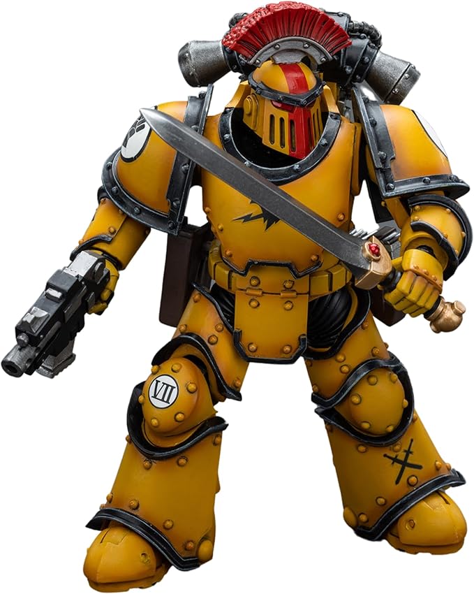 JOYTOY Warhammer 40,000 1/18 Action Figure Imperial Fists Legion MkIII Tactical Squad Sergeant with Power Sword Collection Model Christmas Birthday Gifts - Figurio