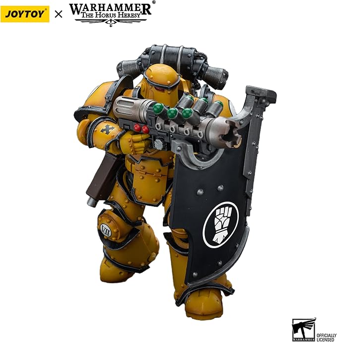 JOYTOY 1/18 Action Figure Warhammer 40,000 Imperial Fists Legion MkIII Breacher Squad Legion Breacher with Graviton Gun 4.8inch Movable Model Collectible Figurine - Figurio