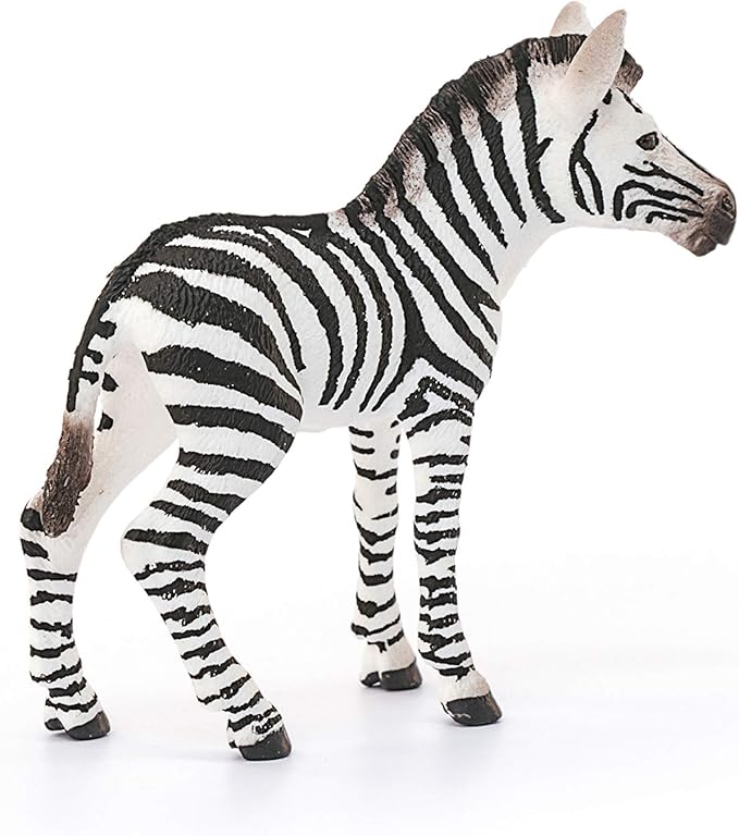 Schleich Wild Life, Animal Figurine, Animal Toys for Boys and Girls 3-8 Years Old, Zebra Foal, Ages 3+ - Figurio