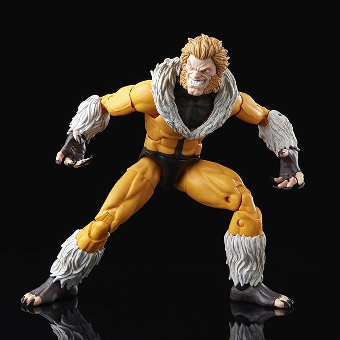 Marvel Legends Series X-Men Sabretooth Action Figure 6-Inch Collectible Toy, 3 Build-A-Figure Part - Figurio