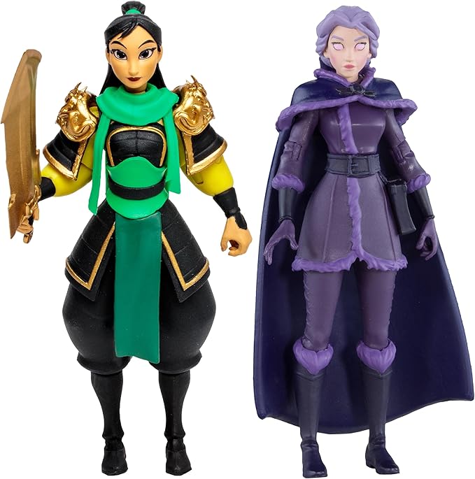 McFarlane Toys - Disney Mirrorverse Mulan 5in Belle (Fractured) 5in and Ariel 7in Action Figure 3pk, Gold Label, Amazon Exclusive - Figurio