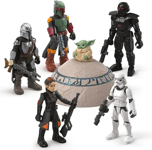 STAR WARS Mission Fleet, 2.5-Inch Scale Mandalorian Action Figure Set with 6 Figures & 8 Accessories, Toys for 4 Year Old Boys & Girls (Amazon Exclusive) - Figurio