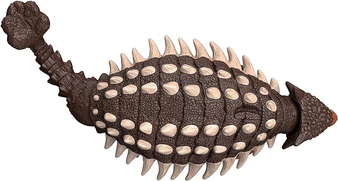 Mattel Jurassic World Dominion Roar Strikers Ankylosaurus Dinosaur Action Figure with Roaring Sound and Attack Action, Toy Gift Physical & Digital Play - Figurio