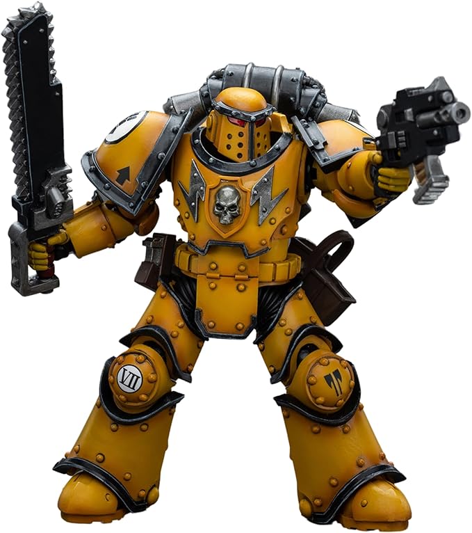 JOYTOY Warhammer 40,000 1/18 Action Figure Imperial Fists Legion MkIII Despoiler Squad Legion Despoiler with Chainsword Collection Model Christmas Birthday Gifts - Figurio