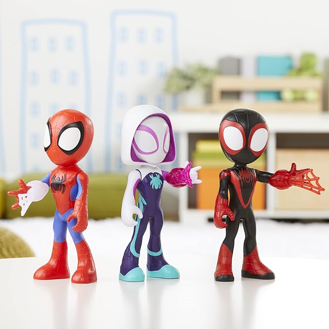 Spidey and His Amazing Friends Supersized Miles Morales: Spider-Man 9-inch Action Figure, Marvel Preschool Super Hero Toy, Kids Ages 3 and Up - Figurio