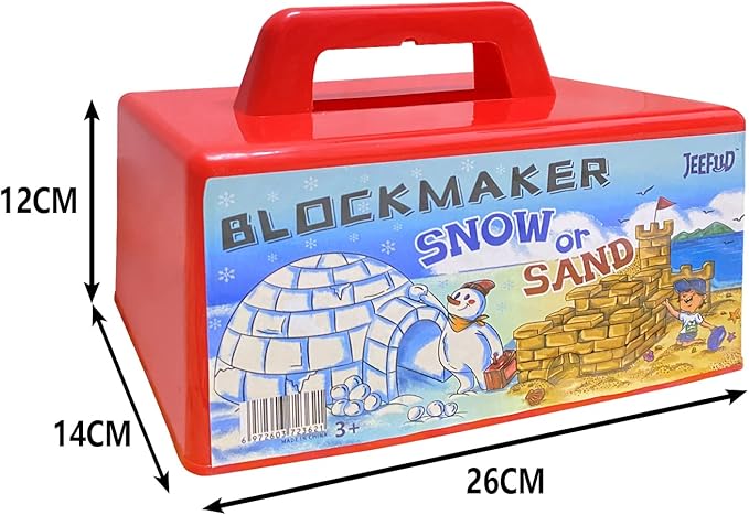 JEEFUD Snow Block Maker, Sand Castle Mold, Beach Snow Building Kit Toys for Kids, 2 Pack (Blue&Red) - Figurio