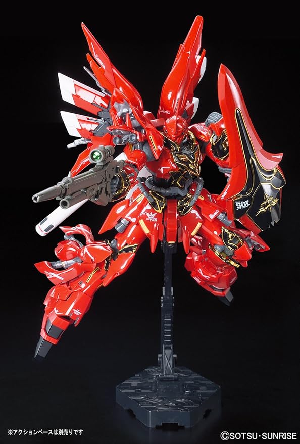 Bandai Hobby RG MSN-06S Sinanju Gundam UC Action Figure (1/144 Scale) - Figurio