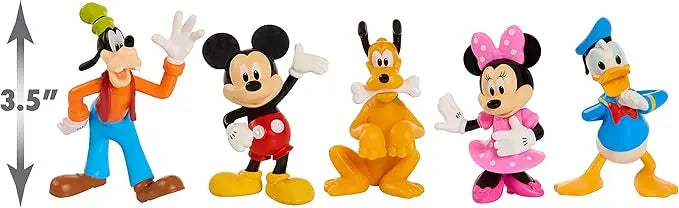 Disney Junior Mickey Mouse Collectible Figure Set, 5 Pack, 3-inch Collectible Figures, Kids Toys for Ages 3 Up by Just Play - Figurio