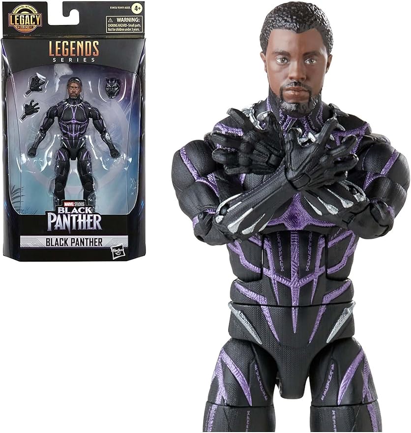 Marvel Legends Series Black Panther Legacy Collection Black Panther 6-inch Action Figure Collectible Toy, 3 Accessories - Figurio