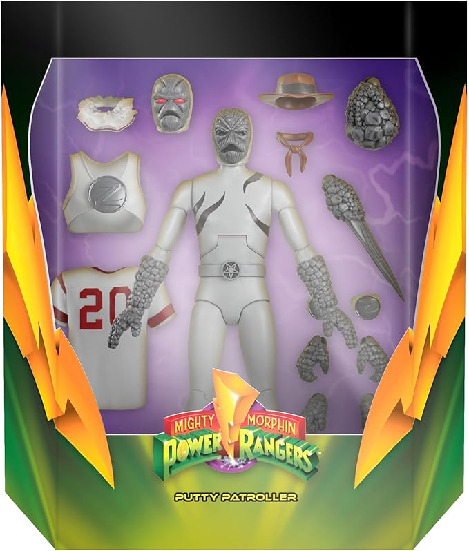 Super7 ULTIMATES! Mighty Morphin Power Rangers Putty Patroller - 7" Power Rangers Action Figure with Accessories Classic TV Show Collectibles and Retro Toys - Figurio