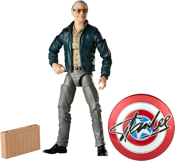 Marvel Hasbro Legends Series 6" Collectible Action Figure Toy The Avengers Cameo Stan Lee, Includes 2 Accessories - Figurio