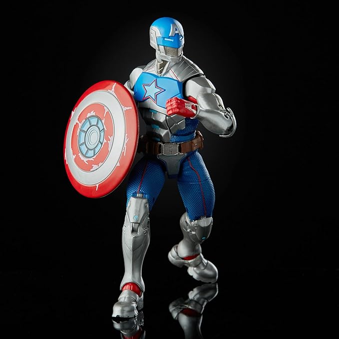 Marvel Hasbro Legends Series 6-inch Collectible Civil Warrior Action Figure Toy for Age 4 and Up with Shield Accessory , White - Figurio