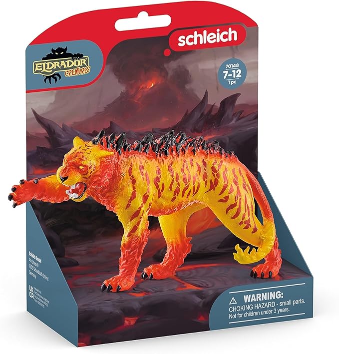 Schleich Eldrador, Eldrador Creatures, Action Figures for Kids Ages 7+, Lava Tiger - Figurio