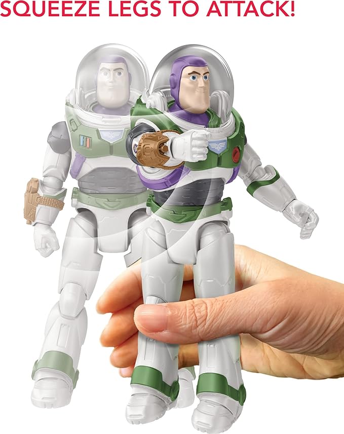 Mattel Disney Pixar Lightyear Action Figure & Accessories, Mission Equipped Buzz Lightyear Figure & Projectiles, Blasting Action - Figurio