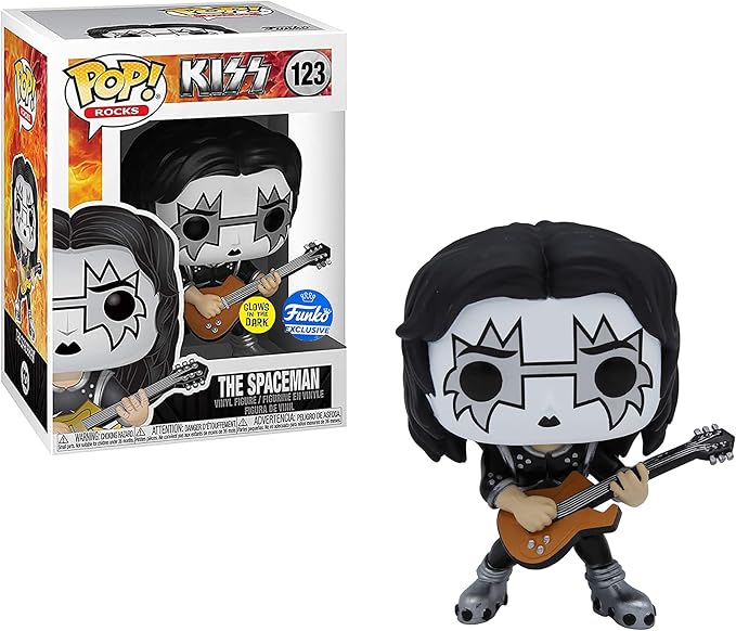 Funko POP! KISS: Band Set - Glow in The Dark Collectible Set - Online Exclusive - The Spaceman, The Starchild, The Demon, The Catman - Figurio