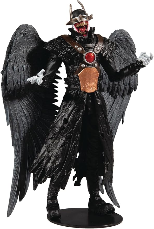 DC Multiverse Batman Who Laughs with Sky Tyrant Wings 7" Action Figure and Build-A Parts for 'The Merciless' Figure - Figurio