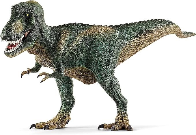 schleich DINOSAURS — Tyrannosaurus Rex, T-Rex Toy with Realistic Detail and Movable Jaw, Imagination-Inspiring Dinosaur Toys for Girls and Boys Ages 4+, Dark Green - Figurio