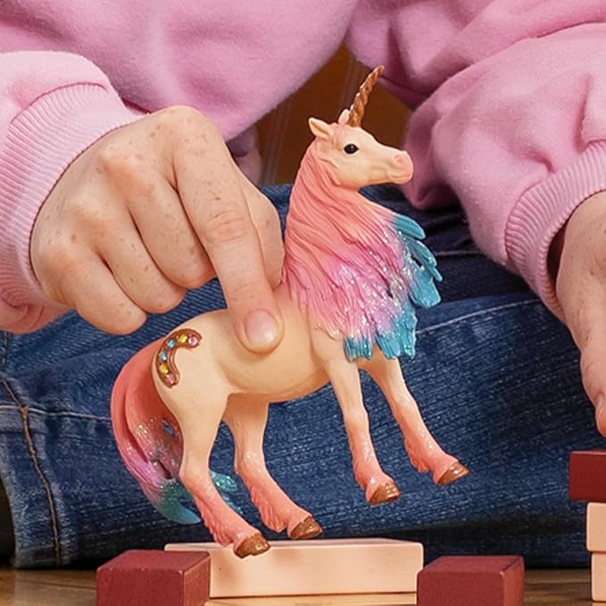 Schleich bayala Mythical Decorated Marshmallow Unicorn Mare Figurine - Featuring Glittery Details and Rhinestones, Imaginative Fun and Durable Toy for Girls and Boys, Gift for Kids Ages 5+ - Figurio