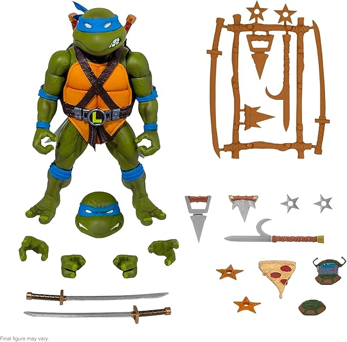 Super7 Teenage Mutant Ninja Turtles Bundle - Michelangelo, Donatello, Leonardo, and Raphael ULTIMATES! 7 in Scale Action Figure - Figurio