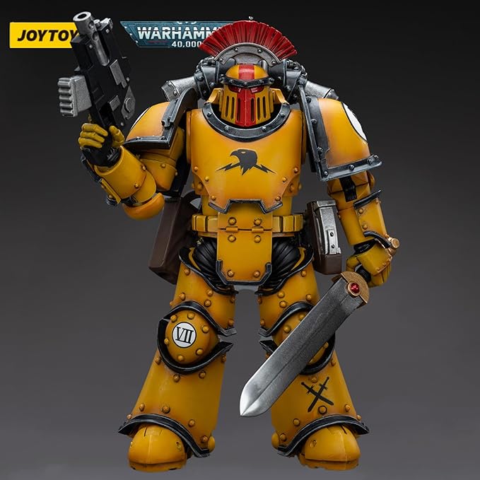 JOYTOY Warhammer 40,000 1/18 Action Figure Imperial Fists Legion MkIII Tactical Squad Sergeant with Power Sword Collection Model Christmas Birthday Gifts - Figurio