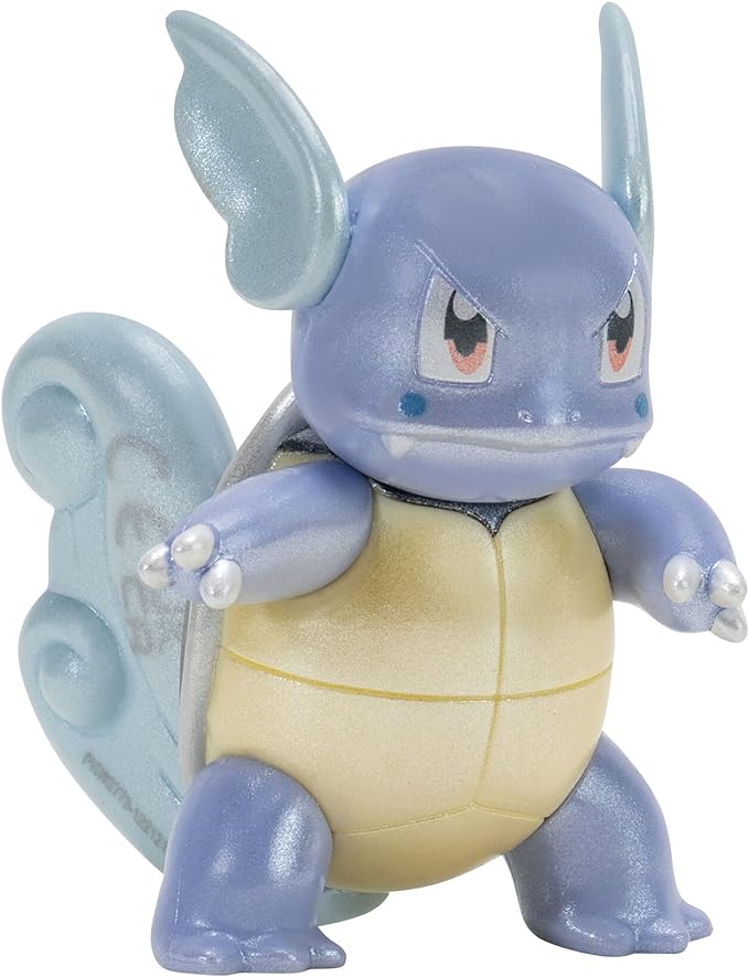 Pokémon Select Evolution 3 Pack - Features 2-Inch Squirtle, 3-Inch Wartortle & 4.5-Inch Blastoise Battle Figures - Authentic Details - Figurio