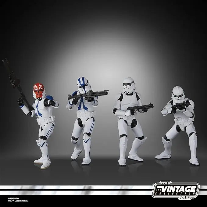 STAR WARS The Vintage Collection Phase II Clone Trooper, AHSOKA 3.75 Inch Collectible Action Figure 4-Pack - Figurio