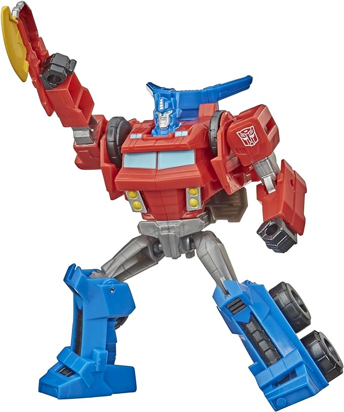 Transformers Bumblebee Cyberverse Adventures Warrior Class Optimus Prime Action Figure Toy, Repeatable Attack Move, Ages 6 and Up, 5.4-inch - Figurio