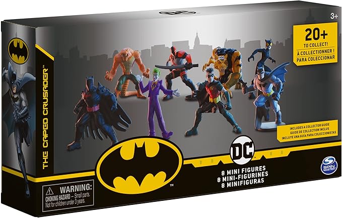 DC Comics Batman 2-inch Scale 8-Pack of Collectible Mini Action Figures (Amazon Exclusive), Kids Toys for Boys Aged 3 and up - Figurio