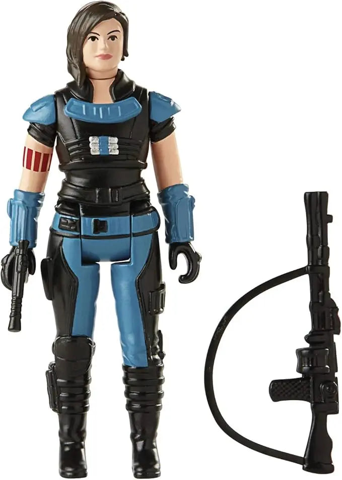 STAR WARS Retro Collection Cara Dune Toy 3.75-Inch-Scale The Mandalorian Action Figure with Accessories, Toys for Kids Ages 4 and Up, Blue - Figurio