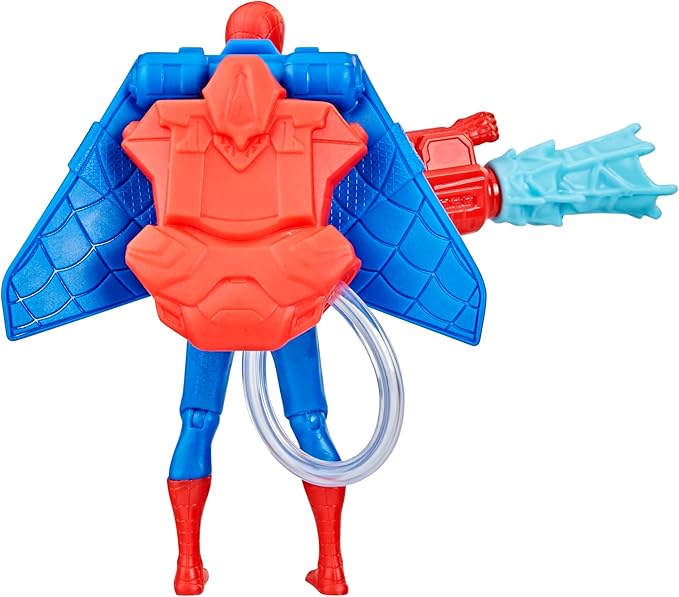 Marvel Spider-Man Aqua Web Warriors 4-Inch Spider-Man Action Figure with Refillable Water Gear Accessory, Action Figures for Boys and Girls 4 and Up - Figurio