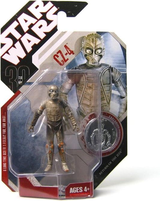 Star Wars 30th Anniversary CZ-4 Jabba's Palace Droid Action Figure with Plastic Coin - Figurio