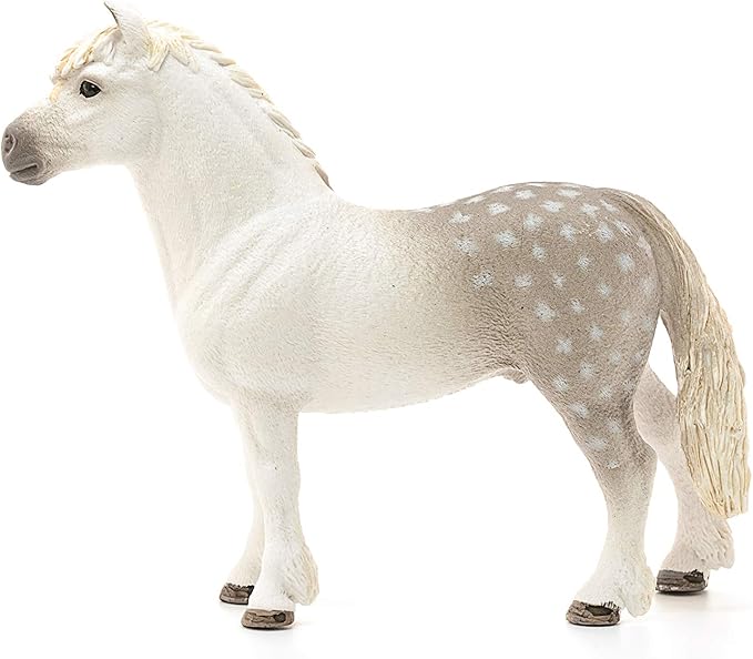 Schleich Farm World, Farm Animal Horse Toys for Kids and Toddlers, Welsh Pony Stallion Toy Figurine, Ages 3+ - Figurio