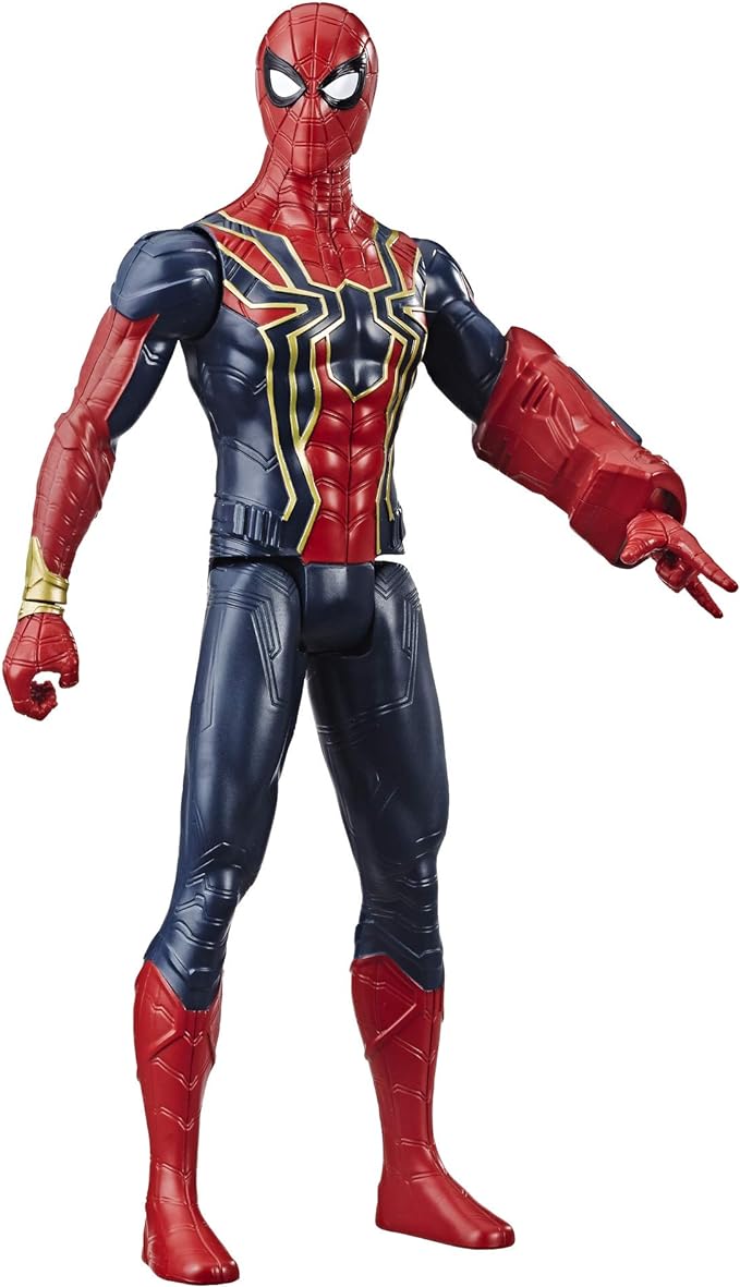 Avengers Marvel Titan Hero Series Iron Spider 12"-Scale Super Hero Action Figure with Titan Hero Power Fx Port - Figurio