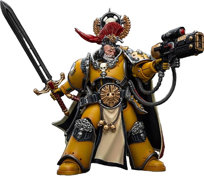 JOYTOY 1/18 Action Figure Warhammer 40,000 Imperial Fists Legion Praetor with Power Sword 4.9inch Movable Model Collectible Figurine - Figurio