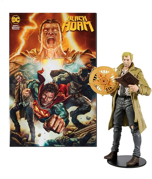 McFarlane Toys - DC Direct 7IN Figure with Comic - Black ADAM WV1 - John Constantine, Multicolor - Figurio