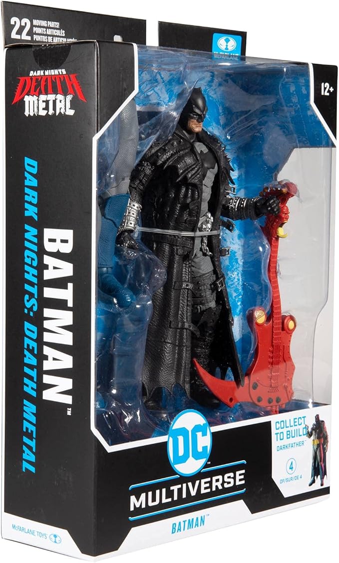 McFarlane Toys - DC Multiverse Dark Nights: Death Metal Batman 7" Action Figure with Build-A 'Darkfather' Parts and Accessories - Figurio