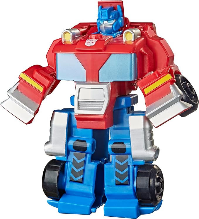 Transformers Playskool Heroes Rescue Bots Academy Team Optimus Prime, 4.5-Inch Action Figure, Converting Robot Toy, Ages 3 and Up - Figurio