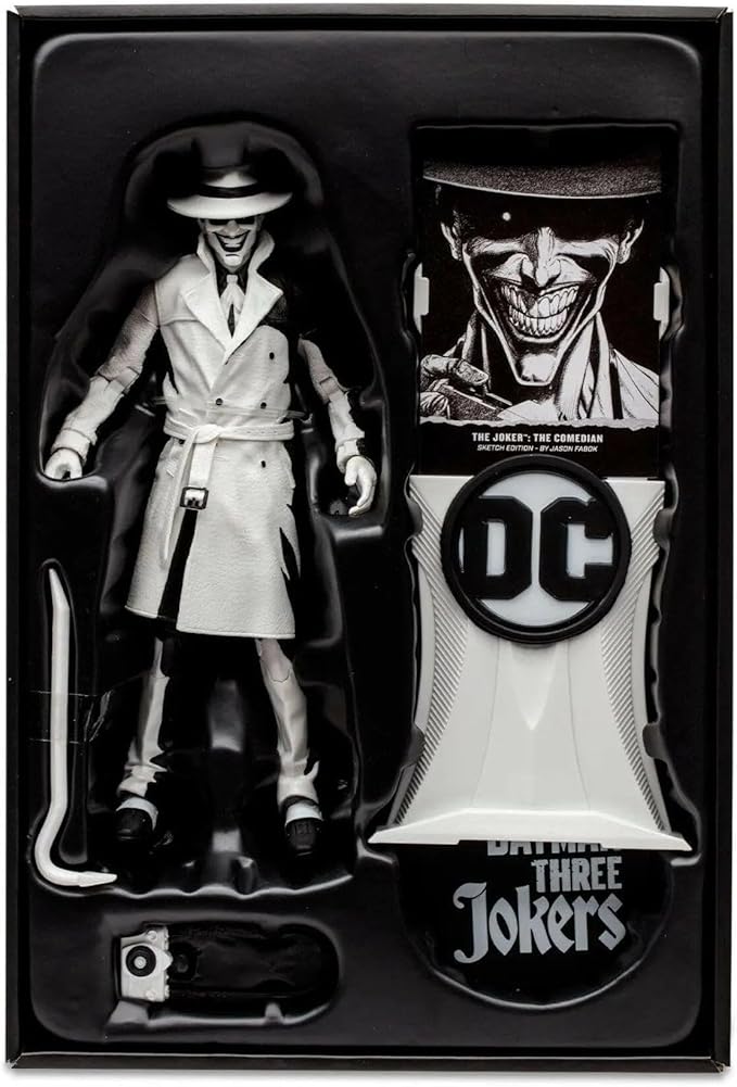 McFarlane Toys DC Multiverse The Joker Designed by Jason Fabok Sketch Edition Gold Label 7in Action Figure with Ultra Articulation, Exclusive Designer Box, Collectible Art Card - Figurio