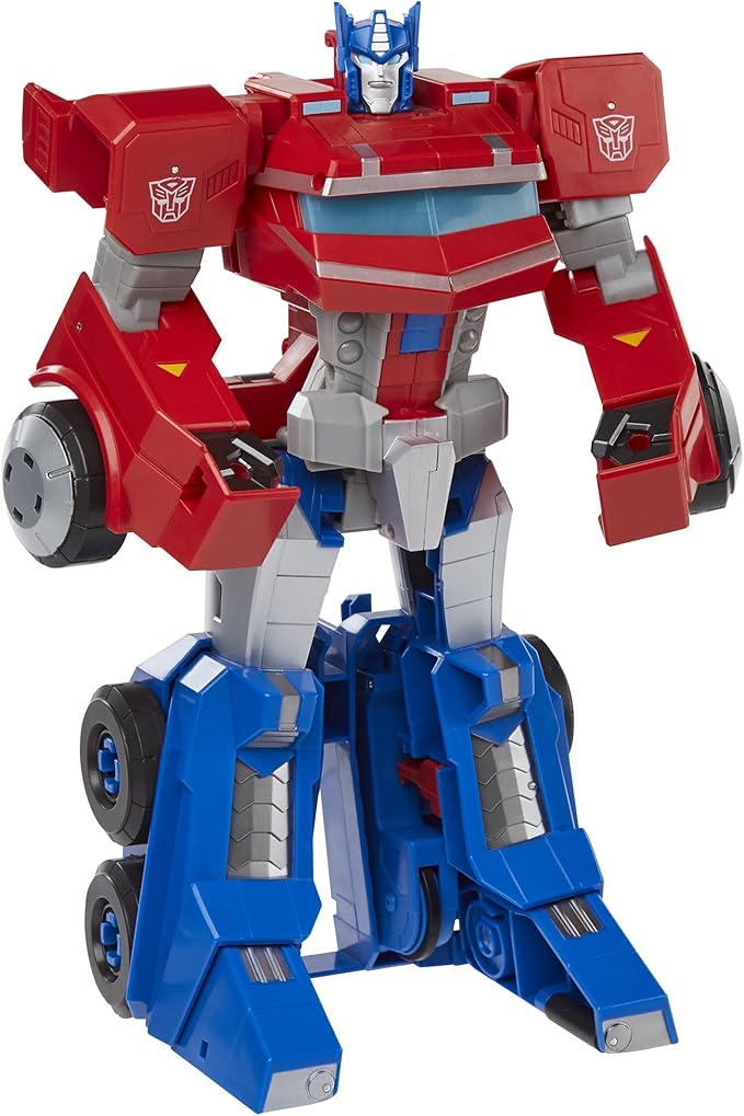 Transformers Toys Bumblebee Cyberverse Adventures Dinobots Unite Roll N’ Change Optimus Prime Push-to-Convert Action Figure, 6 and Up, 10-inch - Figurio