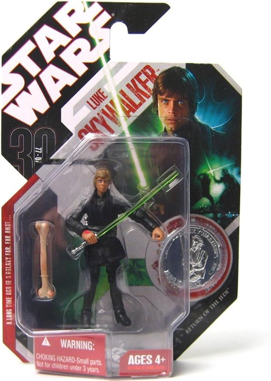 Hasbro Star Wars 30th Anniversary Luke Skywalker Jedi Knight Action Figure #25 with Coin - Figurio