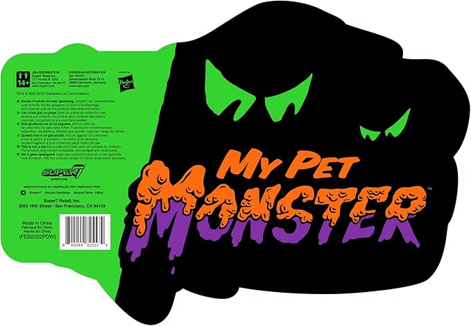 Super7 My Pet Monster (Orange/Black) - 3.75" My Pet Monster Action Figure Cartoon Collectibles and Retro Toys - Figurio